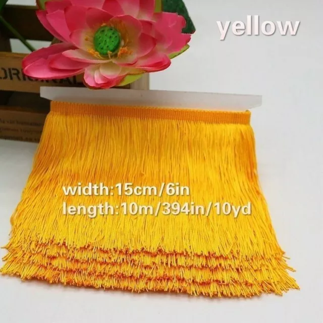 10 Yards Tassel Fringe Fringing Trim 15cm/6in Drop Latin Costume Home Decor