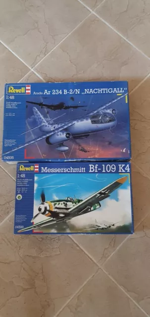 Revell Flugzeuge 1:48 Messerschmitt Bf 109 K4 Arado Ar234 B2-N Bausätze Neuwerti