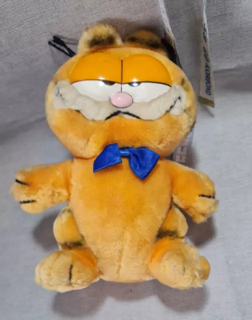 Garfield Messenger of Love Plush NWT Blue Bow Tie 1981 Vintage Retro Dakin