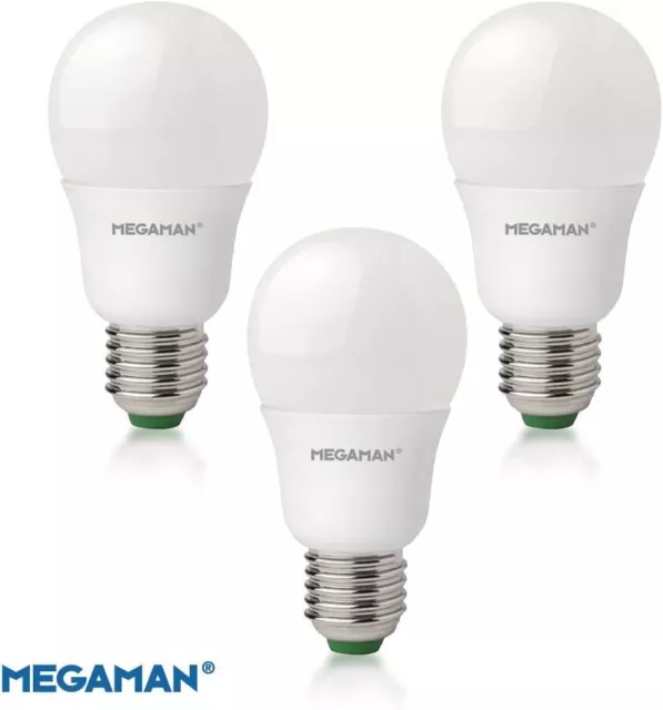 3 X LED Light Bulb 9.5W E27 GSL Opal Screw Non-Dimmable 2800K Warm White Energy