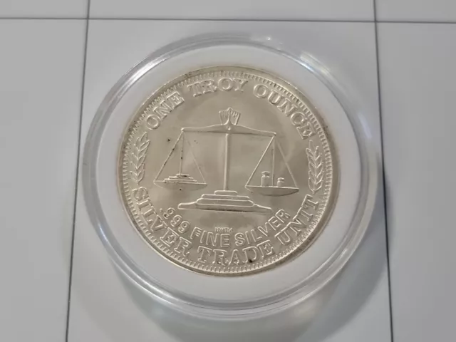 Northwest Territorial Mint 1 Troy Oz .999 Fine Silver Eagle & Scales Trade Unit 2