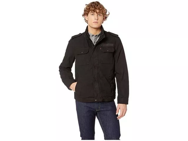 Levi's Cotton Military Jacket Black Men's Small