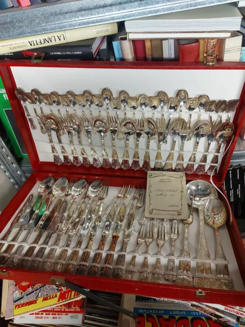 servizio di posate 12 persone in argento 1000%