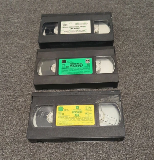 THE TEENAGE MUTANT Ninja Turtles VHS Lot 90s TMNT 1 2 3 Movies I II III