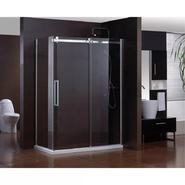 Frameless Sliding Door Shower Screen Wall to Wall Optional Shower Base Suit