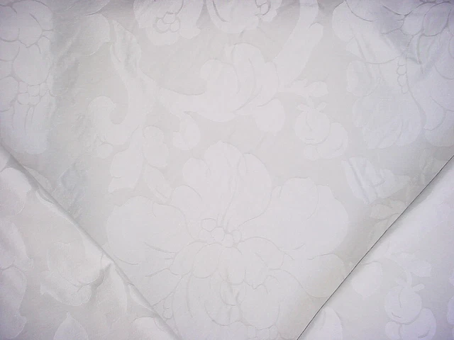 6-5/8Y Stroheim S. Harris Silver / Lightest Grey Floral Damask Upholstery Fabric