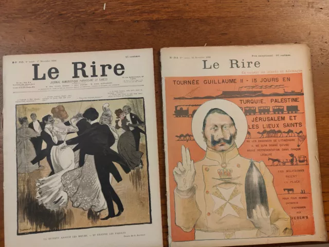 Revue « Le Rire » 1898 - Lot de 5 revues de 12 pages dont N° spécial.