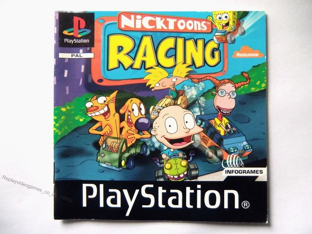 NICKTOONS RACING PS1 PlayStation 2001 CIB SpongeBob Rugrats Ren Stumpy ...