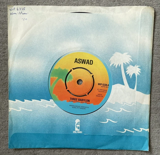 WIP6338 1U 2U Aswad Three Babylon 7” Vinyl Record 1976 EUR