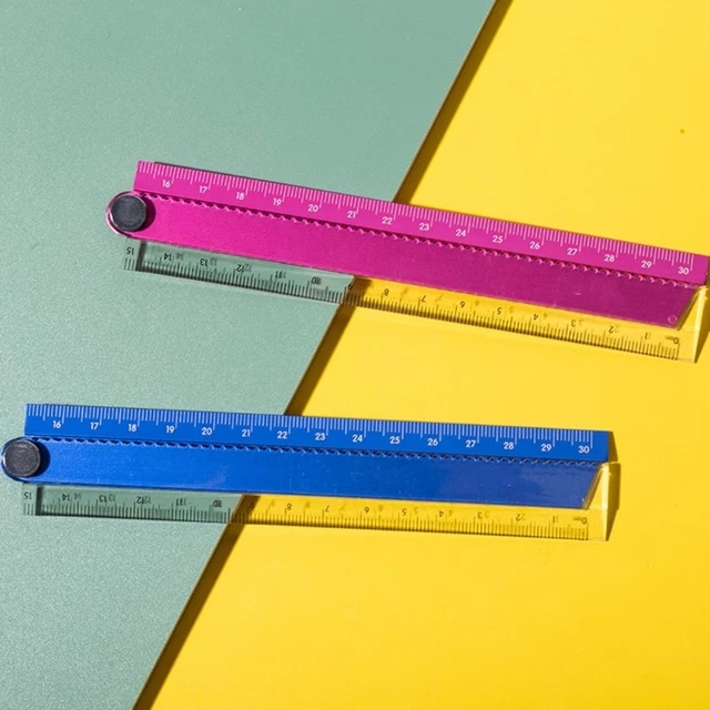 FOLDABLE RULER WITH Smooth Button Straight Ruler Students Measuring ...