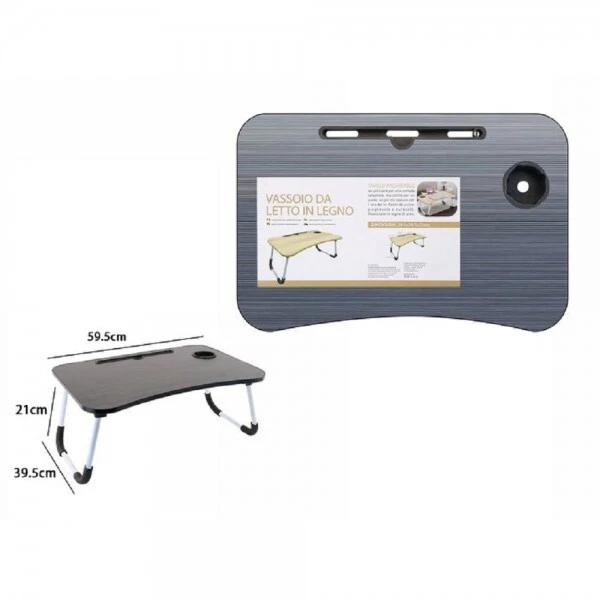 Vassoio Da Letto Scrivania Pieghevole Tavolino Tavolo Pc Slot Tablet Tazza 71363