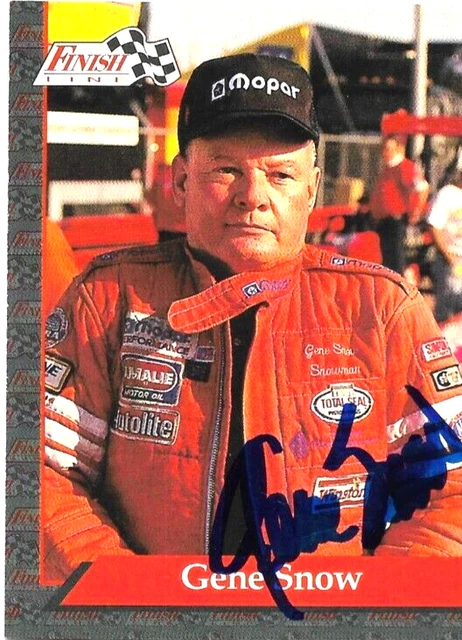 GENE SNOW signed 1993 FINISH LINE trading card NHRA #40 (1)