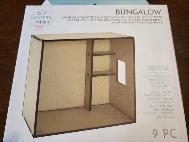 Diy Modern Mini Dollhouse Room Piece “ Bungalow” New In Box