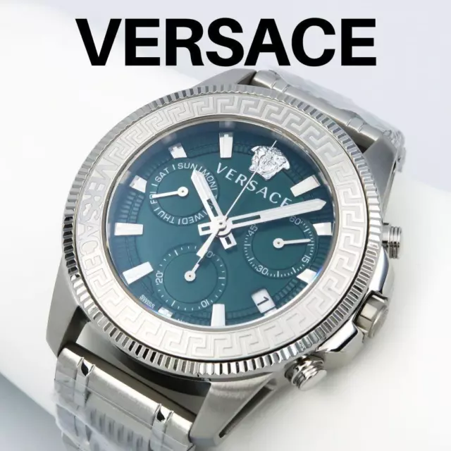 VERSACE Verserce Silver VE3J00422 Greka analog watch men