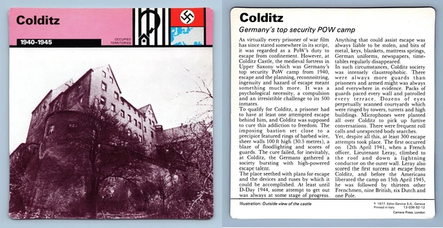 COLDITZ - 1940-45 - Occ. Ter. - WW2 Edito-Service SA 1977 Card £1.25 ...