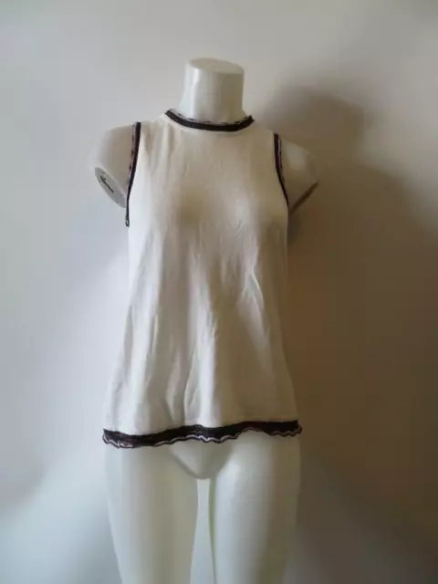 Womens Derek Lam 10 Crosby White Tank Sz: M*