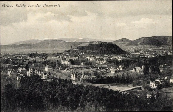Ak Graz Steiermark, Totale von der Hilmwarte - 3811234