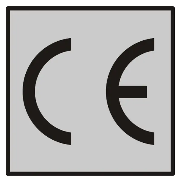 CE-Zeichen Etikett R131 PE-Folie silber-matt BxH 25x25mm 500 Aufkleber pro Rolle