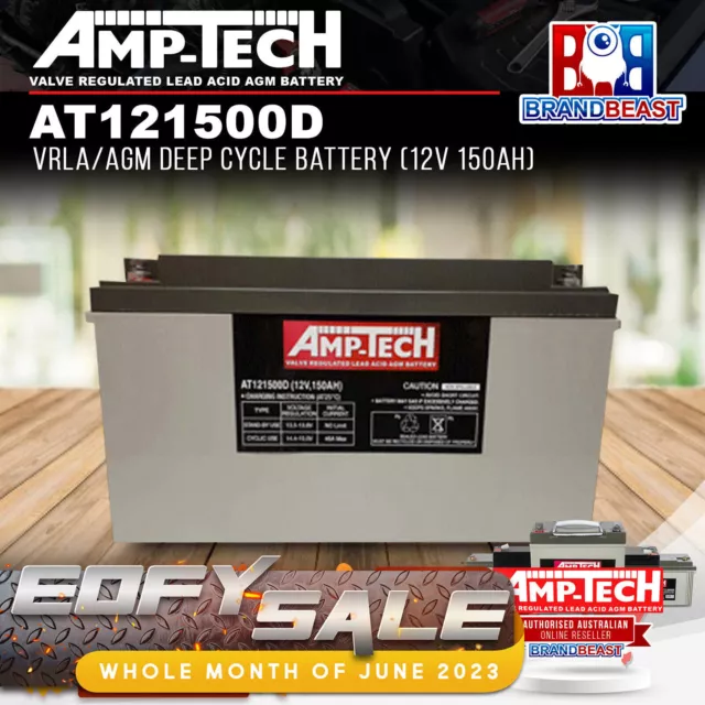 Amp-Tech AT121500D VRLA/AGM Deep Cycle Battery (12V 150Ah) 2