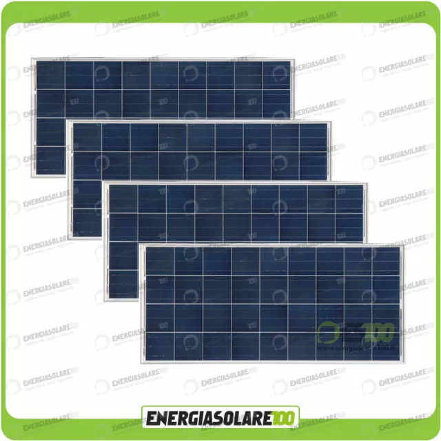 4 Panneaux solaires photovoltaïques 150W 12V polycristallins Bateau campingcar