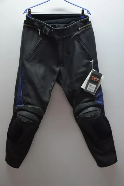 Pantaloni in Pelle da Moto Spidi Sportech Nero Blu TG. 54 *15