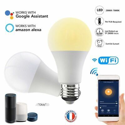 Ampoule Intelligente Connectée 15W E27 B22 Alexa/Google Assistant/iOS/Android