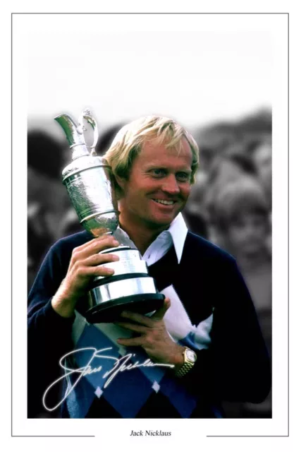 Jack Nicklaus Open Golf Autograph Signed Photo Print