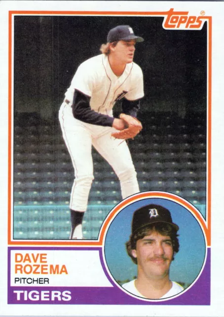 1983 Topps Dave ROZEMA #562 Detroit TIGERS - MLB Baseball - FREE Shipping