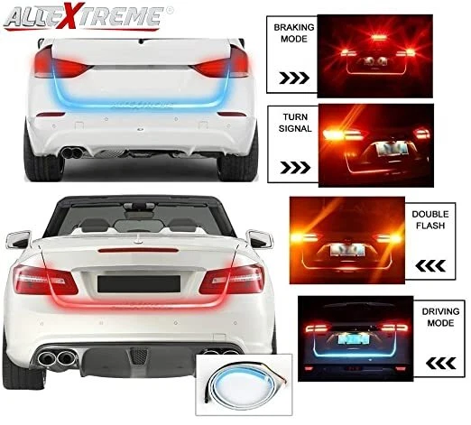 AllExtreme Universal Car Day time Running LED Light Strip Flexible for Cars 2pcs