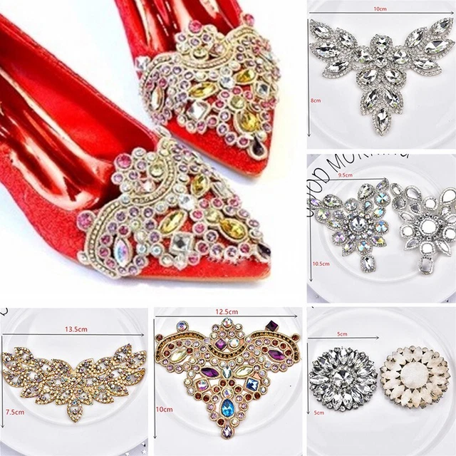 RHINESTONE TRIM DIY Sewin Shoes Decorations Embellishments Floral