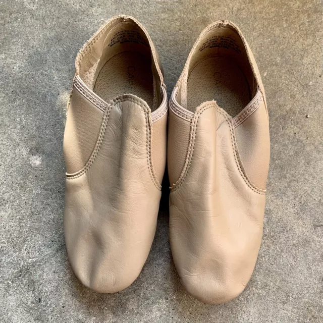 NEW Capezio E Series Jazz Slip On EJ2 Caramel Leather Dance Shoe Women Teen Sz 8