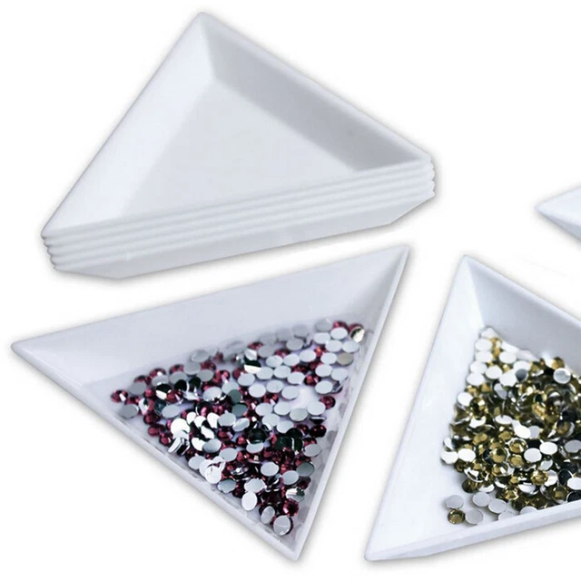 2 piezas soporte contenedor teléfono triangular/artesanía/arte en uñas/gemas de imitación.JO