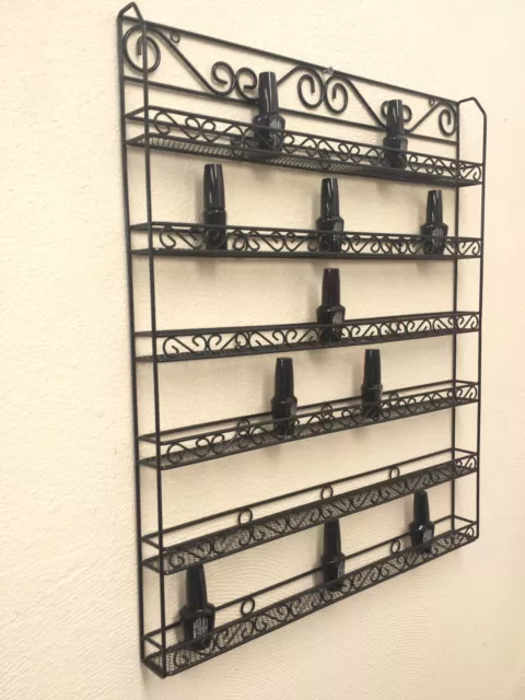 Metal Wire Nail Polish Display Organizer Wall Rack (Hold 90 to 126 Bottles) USA