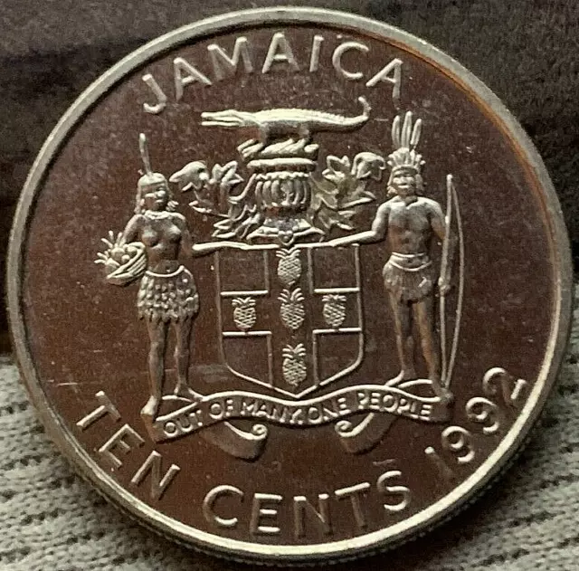 1992 Jamaica 10 Cents Coin Proof  Bust of Paul Bogle   #X61