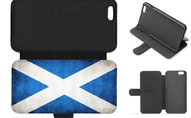 Scotland iPhone Flag Grunge Flip/Wallet Phone Case 5 - 14 Mini Pro Max Plus