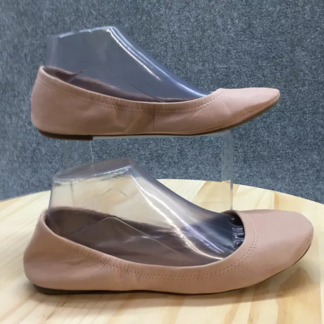 Lucky Brand Shoes Womens 9 M Ballet Flats Pink Leather Round Toe Casual Comfort