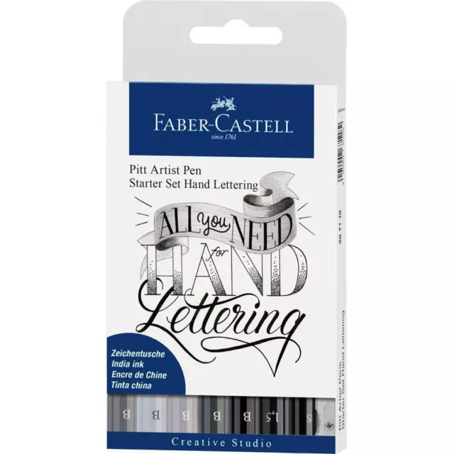 Faber-Castell Pitt Künstlerstifte Handschrift Starter Set 8-teilig