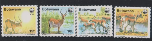 Botswana, 1988, "Wwf - Animals" Stamp Set Mint Nh. Fresh Good Condition