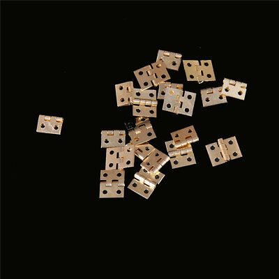 20pcs Mini Brass Plated Hinge Small Decorative Jewelry Cigar Box Hinges AUSC`jm