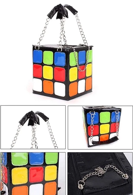 Rubix Cube Shaped Novelty Unique Handbag Rubix Cube Shaped Novelty Unique Handbag