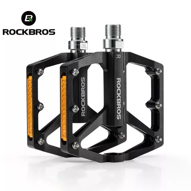 ROCKBROS Bicycle Bike Pedals Cycling Mountain MTB Pedals Aluminium Alloy 9/16''