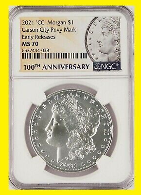 Morgan 2021 CC $1 Silver Dollar Carson City NGC MS70 Early Releases 2