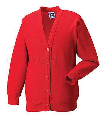 Girls School Cardigan Fleece Sweatshirt Uniform Age 2 3 4 5 6 7 8 9 10 11 12 13