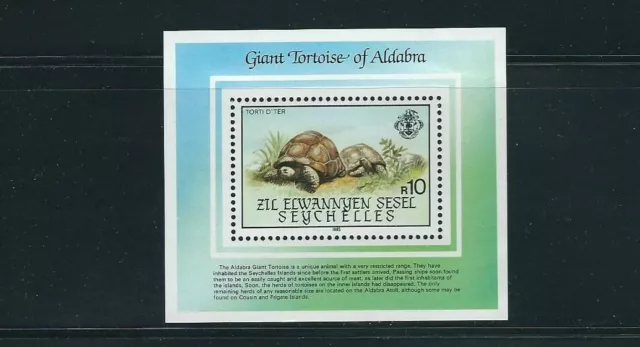 Seychelles ( Xi. Elwannyen Sesel ) 1985 Tortues Wwf (Scott 110) VF MH