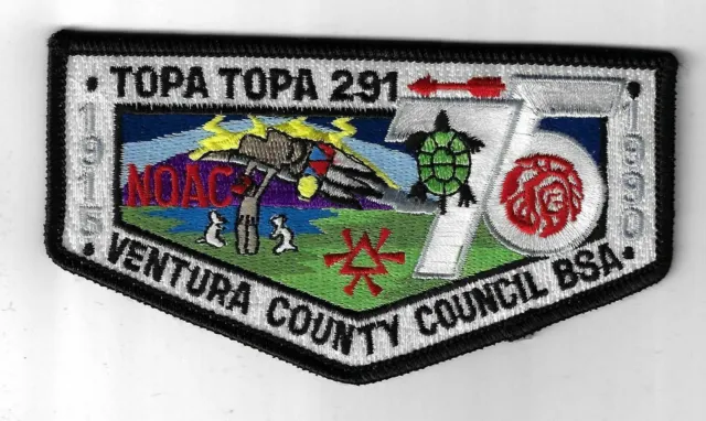 OA 291 Topa Topa 1915-1990 Flap BLK Bdr. Ventura County CA [IND-0850]