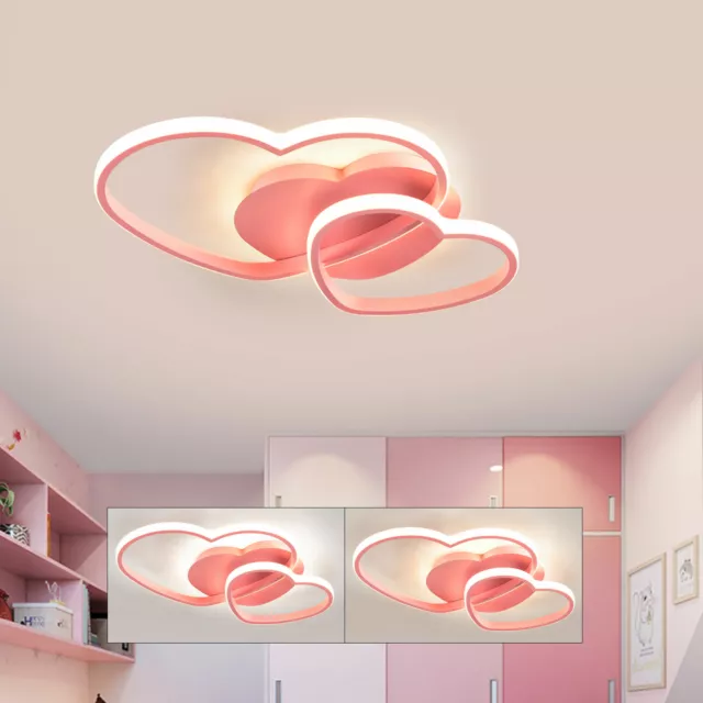 Herzförmig LED Deckenleuchte Dimmbar Deckenlampe Kinderzimmer Schlafzimmer Licht