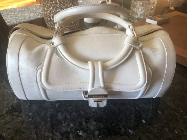 RARE Vntage JIMMY CHOO Large Bowling Bag, White. Great Condition