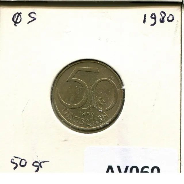 50 GROSCHEN 1980 AUSTRIA Coin #AV060C