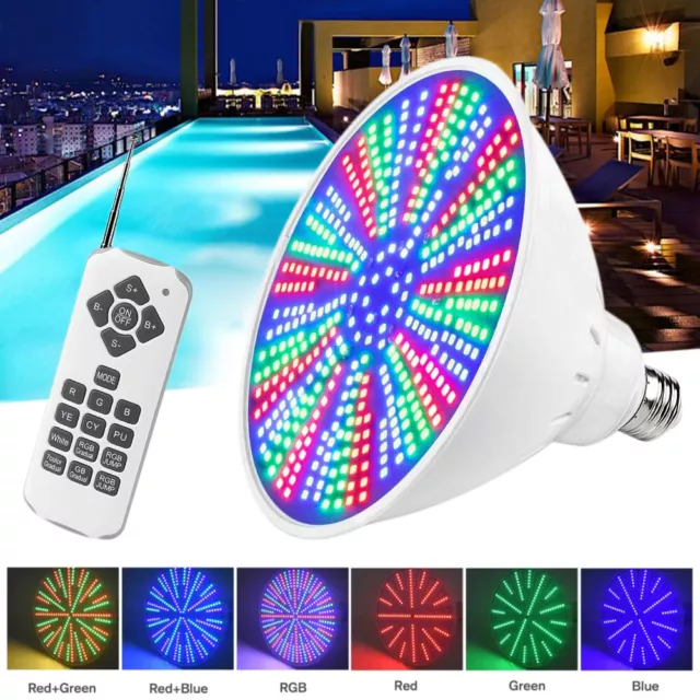 45W 12V RGB LED Color Chang Underwater Inground Swimming Pool Spa Light Bulb E27