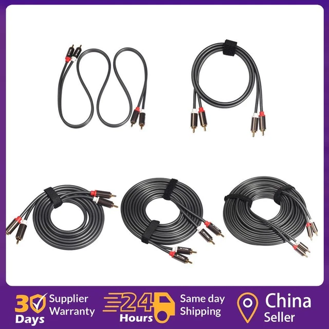 2RCA to 2 RCA Male to Male Gold-Plated Audio Cables for Home Theater DVD TV ☘️